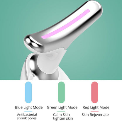 EMS TERAPIA DE LUZ VERMELHA PARA ROSTO E PESCOÇO – REMOVEDOR DE RUGAS, LIFTING E MASSAGEADOR TENSOR